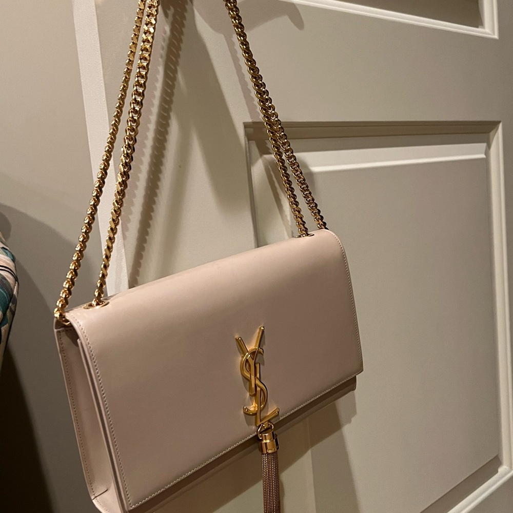 YSL MEDIUM CHAIN BAG WITH TASSEL